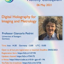 سخنرانی با موضوع Digital Holography for Imaging and Metrology